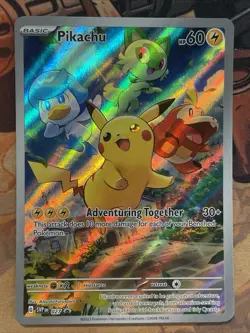 Pokemon Pikachu 027 Adventuring Together Promo Holo Full Art Sv Scarlet Violet - Image 1