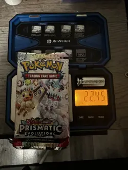 Heavy 22.45g Pokemon TCG Prismatic Evolutions Booster Pack ✅ potential god packU - Image 1