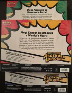 Pokemon TCG Ascended Heroes Mega ex Box Bundle Feraligatr Emboar Meganium Set - Image 4