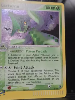 Cacturne 2/100 Sandstorm Holo SWIRL 🌀 EX Era LP Pokemon 🥋✨ - Image 3