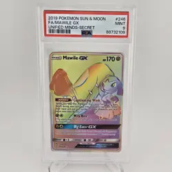 2019 POKEMON SUN & MOON UNIFIED MINDS MAWILE GX SECRET 246 FULL ART - PSA 9 - Image 1