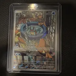 Squirtle 148/142 Sv07 Stellar Crown Illustration Rare Holo - Image 1