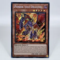Yugioh! Power Vice Dragon BLZD-EN002 Secret Rare 1st Edition - Image 1