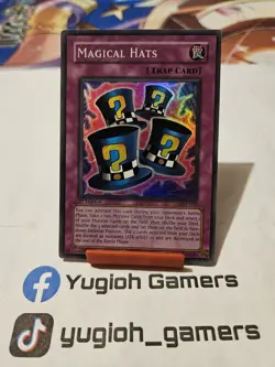 Yu-Gi-Oh Magical Hats PSV 1st Edition Super Rare Played - Image 1