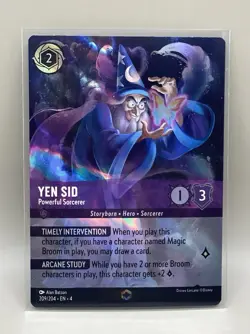 Disney Lorcana Yen Sid - Powerful Sorcerer (Enchanted) Ursula’s Return 209/204 - Image 1