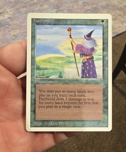 Magic: The Gathering Fastbond Enchantment Green Regular English Mark Poole Card - Image 1