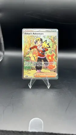 Pokemon TCG Destined Rivals Ethan's Adventure Full Art Trainer Card 236/182 - Image 2
