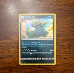 Pokemon TCG SM Team Up 85/181 Tyranitar Holographic Rare Card - Image 1