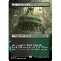 Overgrown Tomb (borderless) M/NM Magic: The Gathering MTG Ravnica Remastered - Image 1