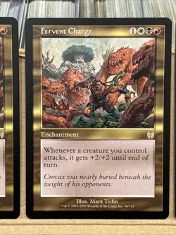 5x Fervent Charge R Apocalypse Magic Mtg LP - Image 3