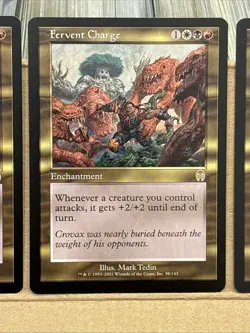 5x Fervent Charge R Apocalypse Magic Mtg LP - Image 4