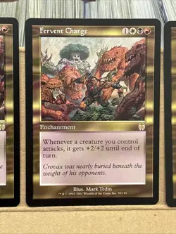 5x Fervent Charge R Apocalypse Magic Mtg LP - Image 5
