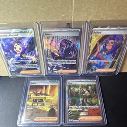 Pokemon TCG Trainer Gallery Holo Full Art Supporter Lot of 5 Acerola Geeta Penny - Image 2