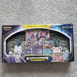 Pokemon TCG Kanto Power Collection Box Mewtwo-EX Slowbro-EX Booster Oversized - Image 1