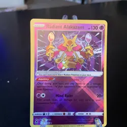 Pokemon TCG Radiant Alakazam Silver Tempest 059/195 Holo Radiant Rare - Image 1