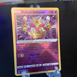 Pokemon TCG Radiant Alakazam Silver Tempest 059/195 Holo Radiant Rare - Image 2