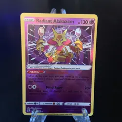 Pokemon TCG Radiant Alakazam Silver Tempest 059/195 Holo Radiant Rare - Image 3