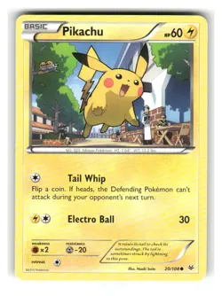 Pikachu 20/108 Common Roaring Skies Pokemon Lightly Played - Image 1