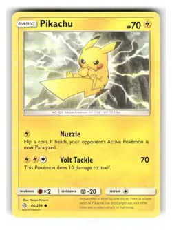 Pikachu 66/236 Common Cosmic Eclipse Pokemon Near Mint - Image 1