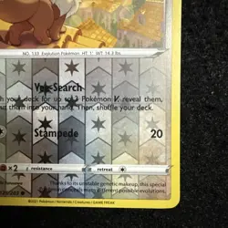 Pokemon TCG Eevee Reverse Holo Card Evolving Skies 125/203 Rayquaza - Image 5