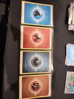 Water Fire Ground Dark Energy Holo Pokemon Crown Zenith Set NM - Image 1