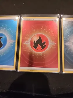 Water Fire Ground Dark Energy Holo Pokemon Crown Zenith Set NM - Image 3
