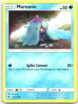 Mareanie 68/214 Common Lost Thunder Pokemon LP - Image 1