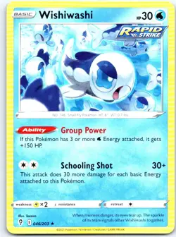 Wishiwashi 046/203 Rare Evolving Skies Pokemon NM - Image 1