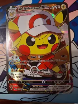 Pokemon Pikachu Ash Ketchum ACG HOLO Card - Image 1