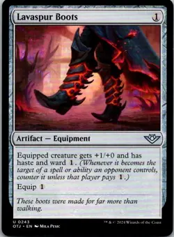 Lavaspur Boots U Artifact - Equipment regular Outlaws of Thunder Junction 243 Ne - Image 1