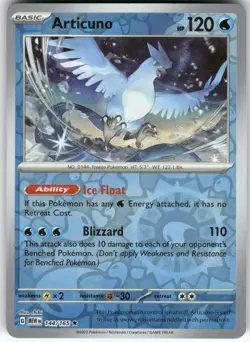 Articuno 144/165 Rare 151 Pokemon Reverse Holo Near Mint - Image 1