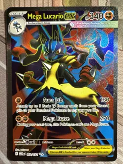 Mega Lucario EX 160/132 Mega Evolutions Full Art Ultra Rare Pokemon TCG - Image 1
