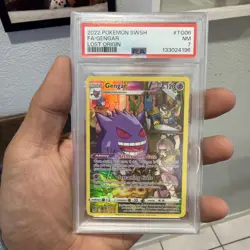 2022 POKEMON SWORD & SHIELD LOST ORIGIN #TG06 FULL ART/GENGAR PSA 7 - Image 1