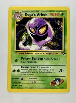 Koga's Arbok 2000 Pokemon Gym Challenge Unlimited Rare #25/132 * Near Mint - Image 1
