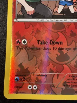 Tepig 25/113 B&W Legendary Treasures Pokemon Card Reverse Holo Foil Rare LP - Image 5