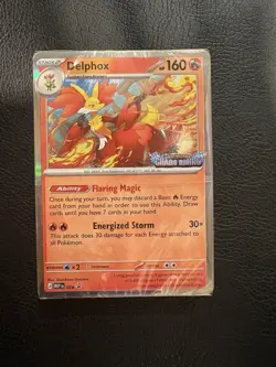 Pokemon Delphox 074 Prerelease Promo SEALED Build & Battle Deck Chaos Rising - Image 1