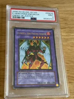 Elemental Hero Phoenix Enforcer - YuGiOH - EOJ EN032 - Ultra Rare - 1st PSA 9 - Image 1