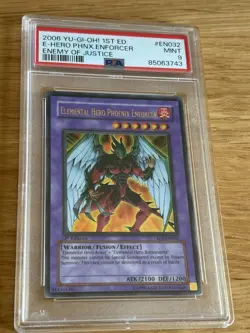 Elemental Hero Phoenix Enforcer - YuGiOH - EOJ EN032 - Ultra Rare - 1st PSA 9 - Image 2