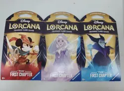 ⭐ DISNEY LORCANA The First Chapter [3] Booster Packs Mickey Elsa Maleficent ⭐ - Image 1