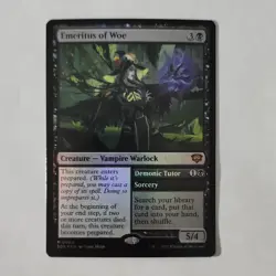 Wizards of the Coast MTG Emeritus of Woe 0080 Borderless Foil Mythic Black EN - Image 1