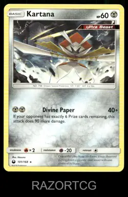 KARTANA 101/168 R CELESTIAL STORM POKEMON LP - Image 1