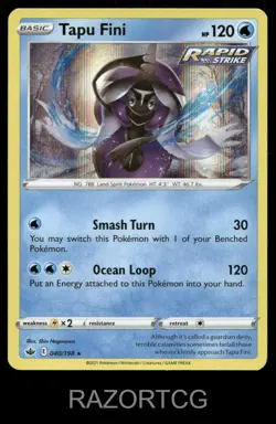 TAPU FINI 040/198 HOLO R CHILLING REIGN POKEMON HOLO NM/M - Image 1