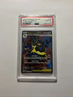 POKEMON TCG MEGA EVOLUTION MEGA LUCARIO EX ULTRA RARE #160 PSA 10 ENGLISH - Image 1