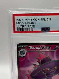 2025 POKEMON PFL EN-PHANTASMAL FLAMES ULTRA RARE #112 MISMAGIUS EX PSA 10 - Image 3