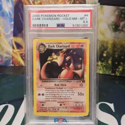 2000 Pokemon Team Rocket Dark Charizard Holo PSA 8.5 - Image 1