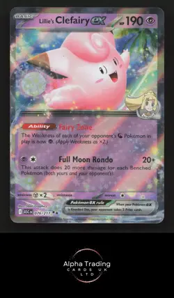 Lillie's Clefairy ex 076/217 Double Rare Ascended Heroes Pokemon Near Mint - Image 1