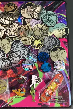 Dragonite Cards Sleeves, Pokemon Metal And Plastic Coins, Dice, Pikachu & Pins - Image 4