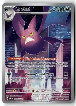 CROBAT 093/086 HOLO ILLUSTRATION RARE CHAOS RISING POKEMON NEAR MINT - Image 1