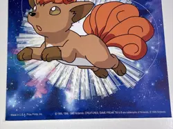 Vintage Pokemon 1999 Vulpix Nintendo Sticker New! - Image 2