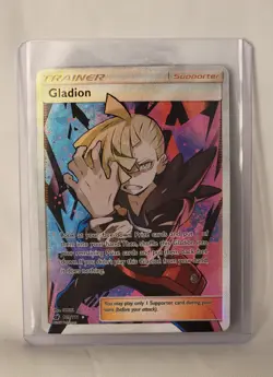 Pokemon TCG Gladion 109/111 SM Crimson Invasion UR Holo Full Art - Image 1